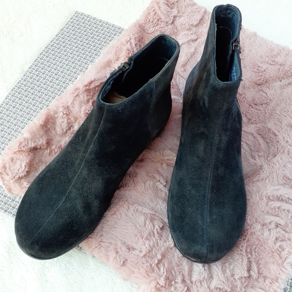 Dansko Metallic Boots Two Tone Leather Comfort Side Zip Ankle Booties 36 - Picture 3 of 13